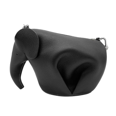 LOEWE ロエベ エレ ファント バッグ ミニ 象型 ショルダーバッグ レザー ブラック ユニセックス 【中古】