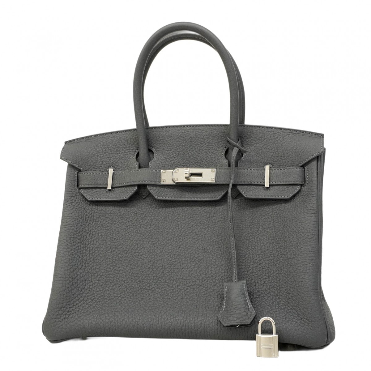★最終価格★SALE【6ab0726-g】エルメス ハンドバッグ バーキン30 トゴ グリミスティ シルバー金具 W刻印【中古】レディース