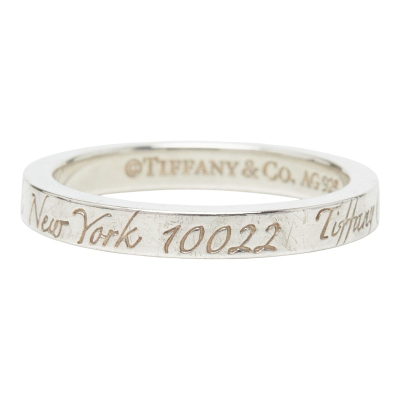 ティファニー ノーツ ナロー ニューヨーク リング 指輪 SV925 シルバー レディース TIFFANY&Co. 【中古】