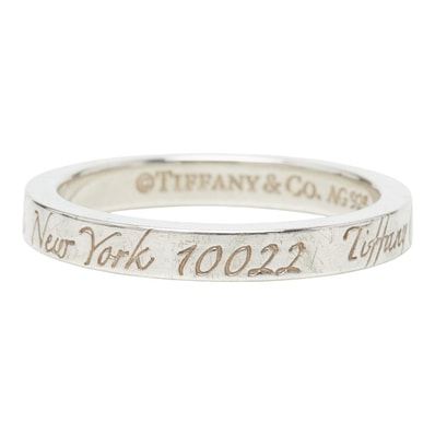 ティファニー ノーツ ナロー ニューヨーク リング 指輪 SV925 シルバー レディース TIFFANY&Co. 【中古】