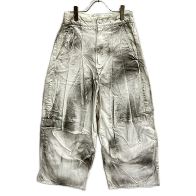 シンヤコヅカ 2501SK74W 25SS ホワイト WASHED Hi BAGGY ウォッシュドハイウエストバギーパンツ XS