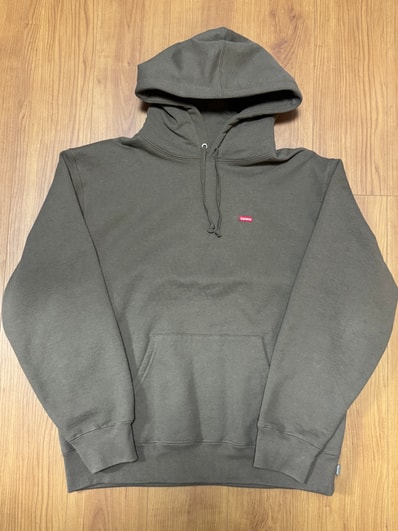 Supreme Small Box Hooded Sweatshirt "Olive Brown" (22SS)