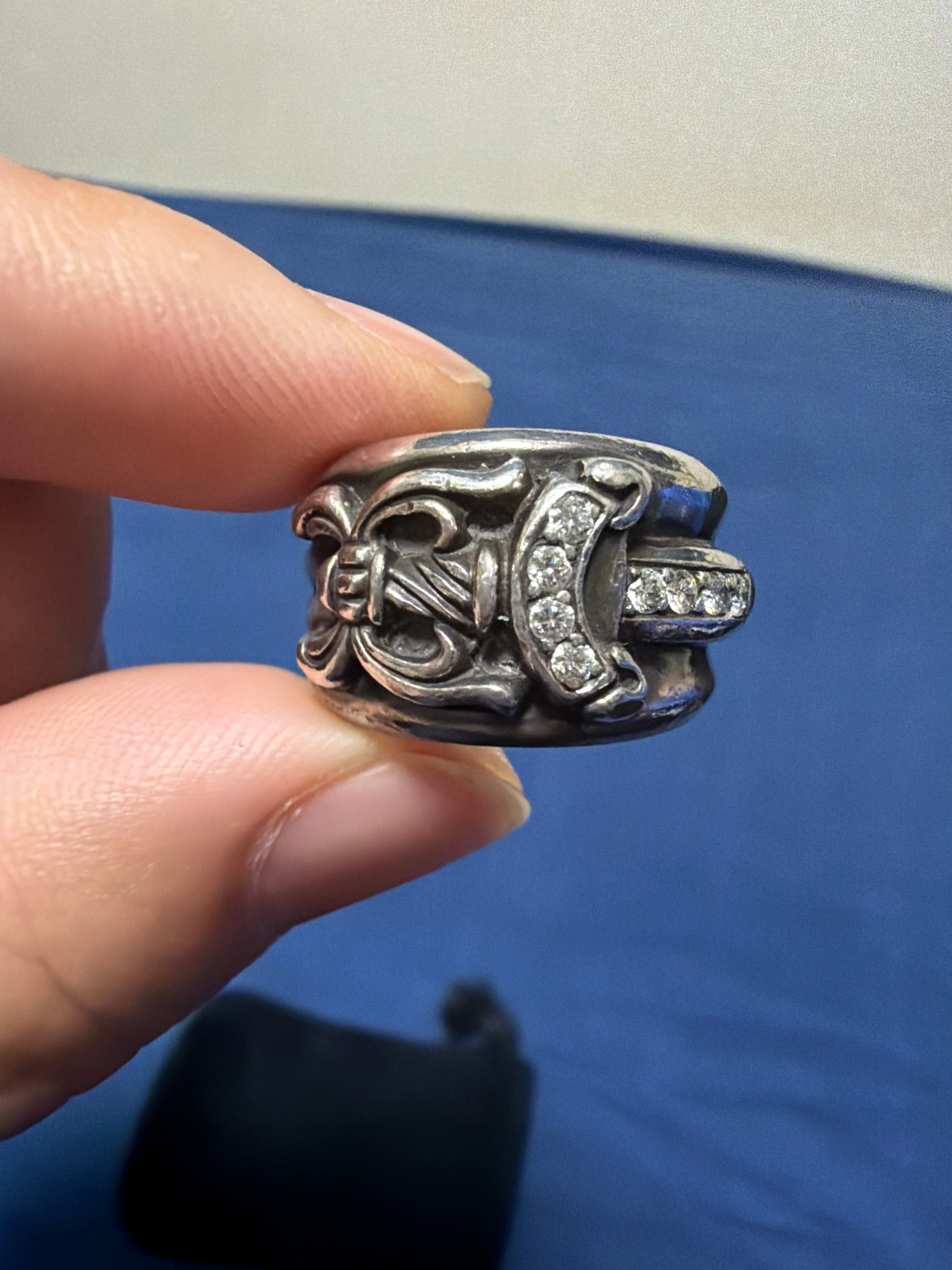 Chrome Hearts Dagger Ring Pave Diamond "Silver"