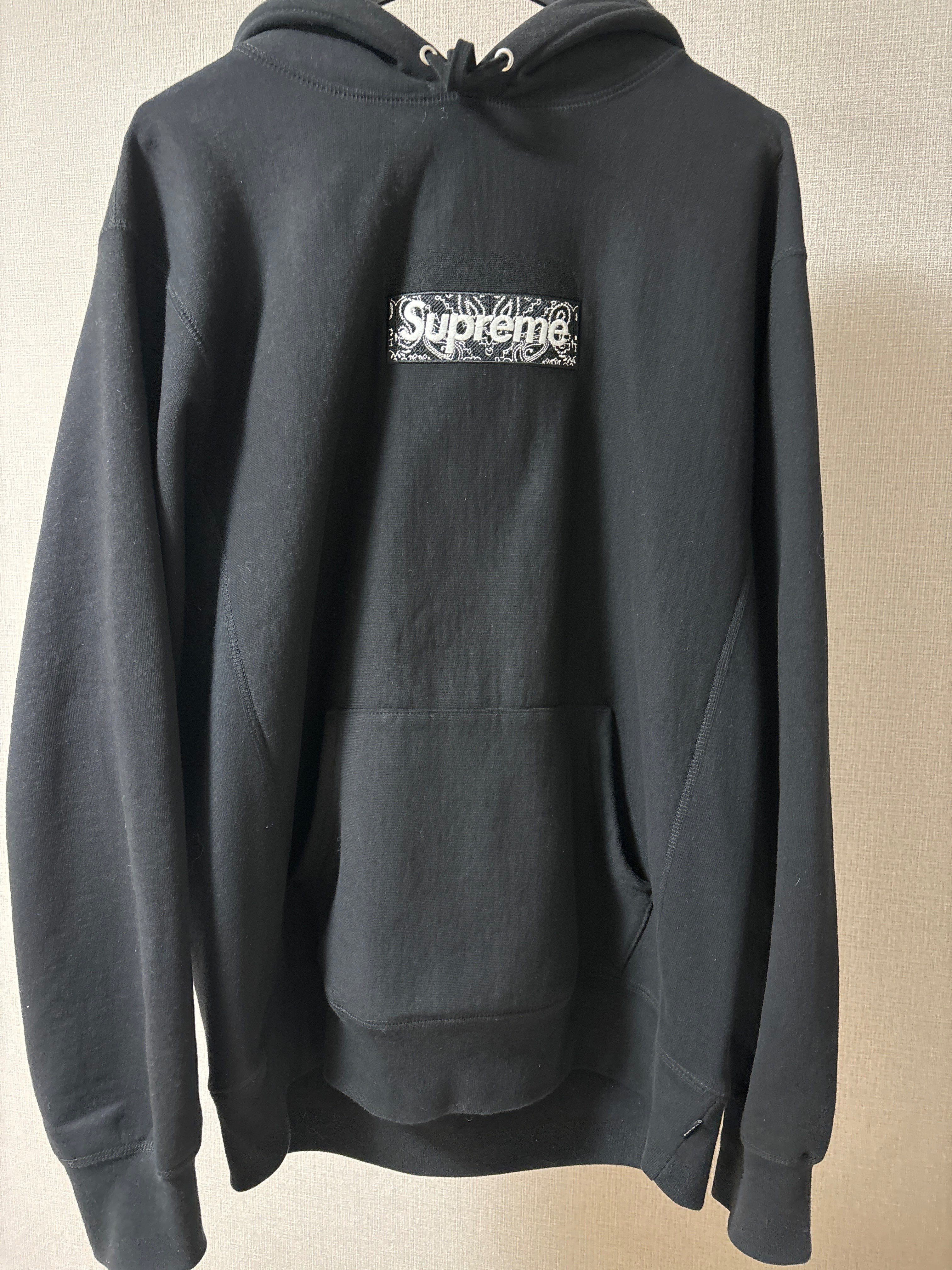 Supreme Bandana Box Logo Hooded Sweatshirt "Black"