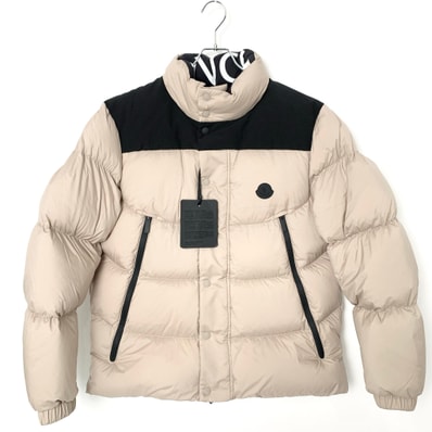 MONCLER Timsit Short Down Jacket "Almond Beige"