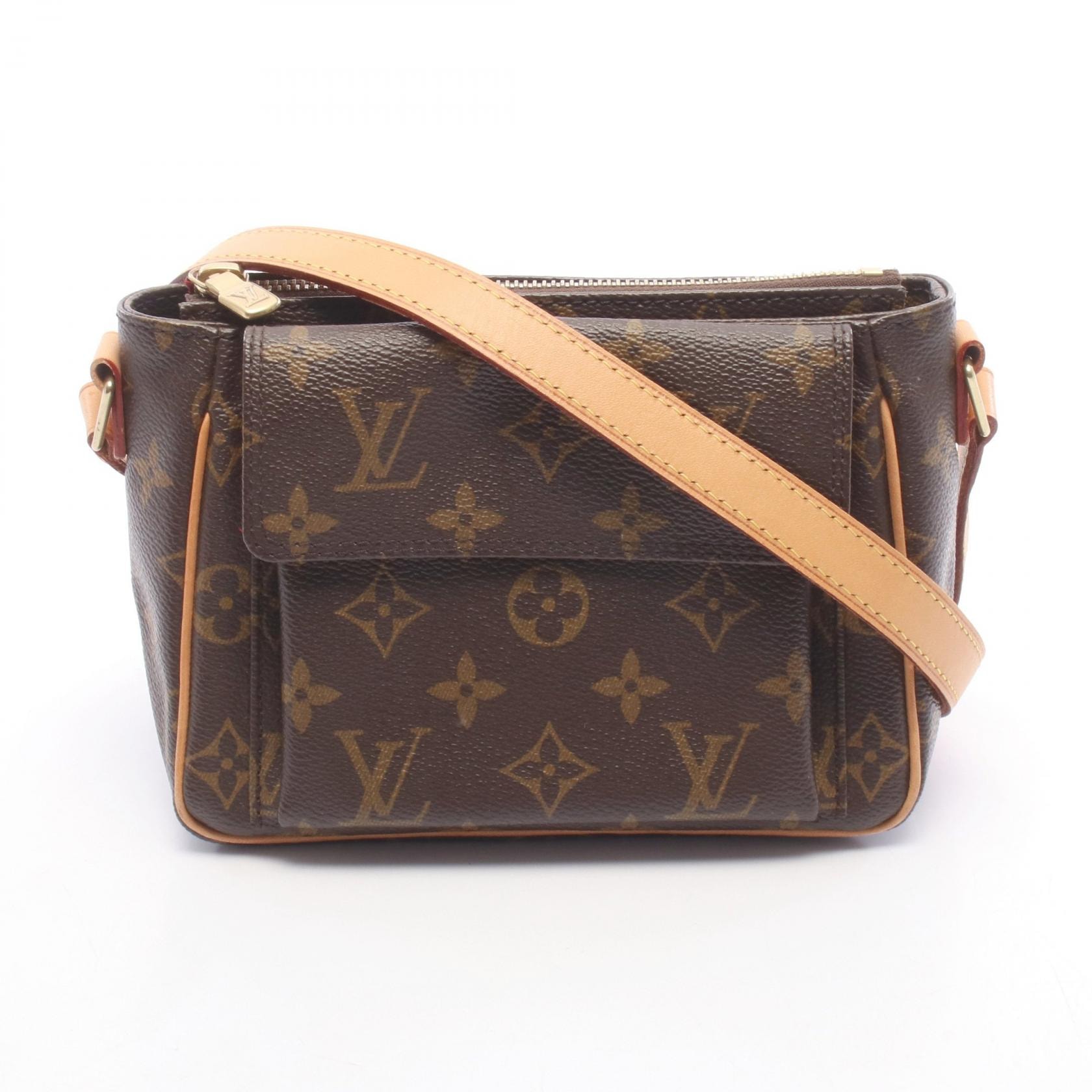 ルイ・ヴィトン LOUIS VUITTON ヴィバシテPM ショルダーバッグ バッグ PVCコーティングキャンバス レザー モノグラム レディース ブラウン系 M51165 【中古】