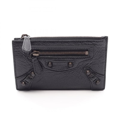 バレンシアガ BALENCIAGA Le City ロング コインケース 財布 レザー レディース ブラック系 8106072ABFY1000 【新品】