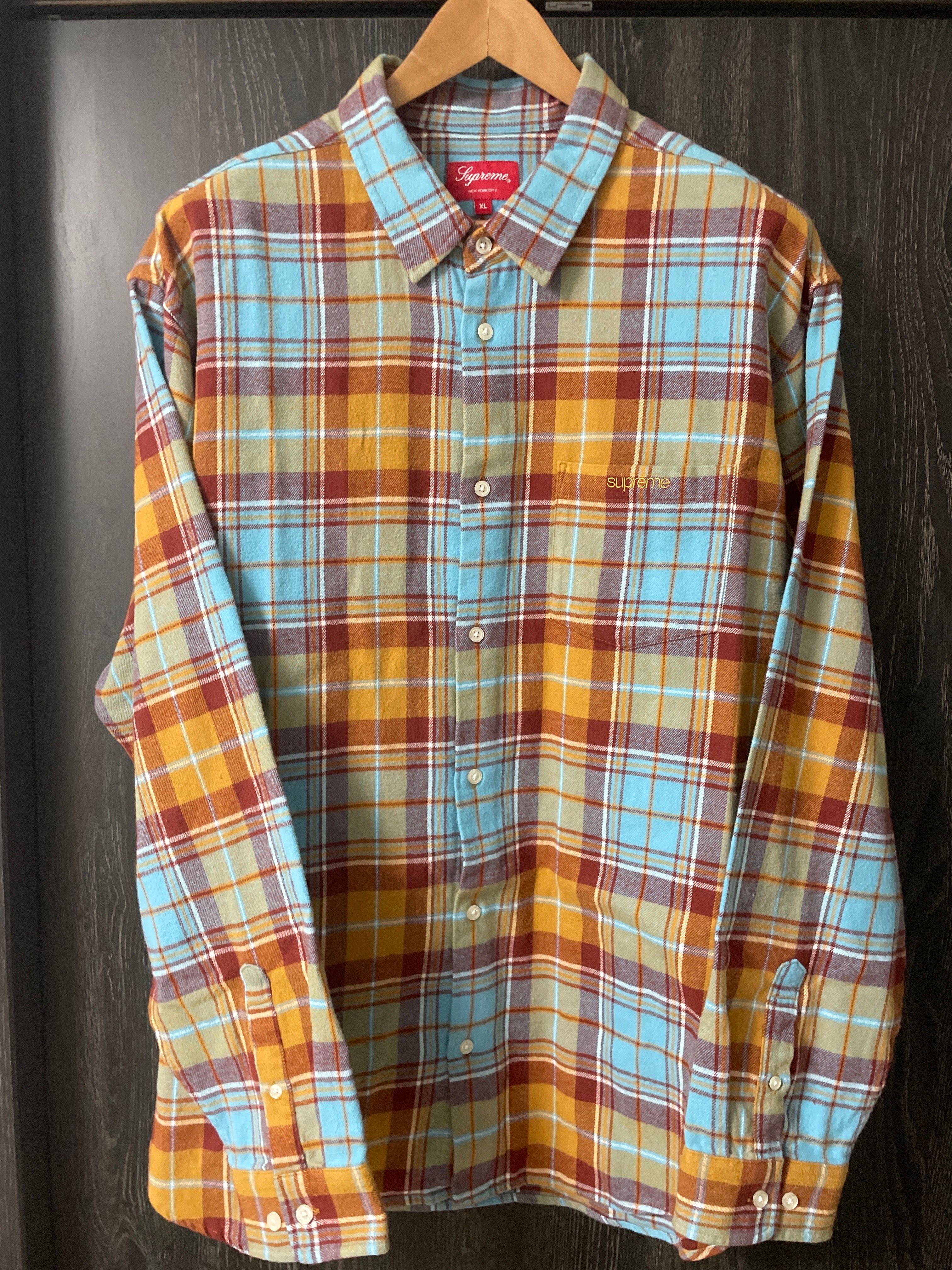 Supreme Plaid Flannel Shirt "Rust" (22FW)