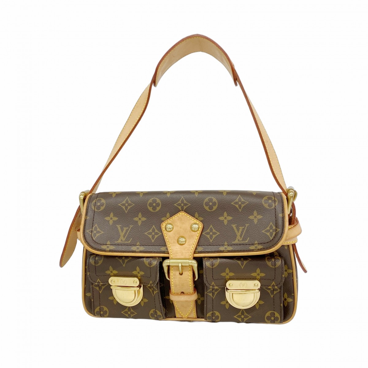 ★SALE【6cd4404-k】ルイヴィトン ショルダーバッグ モノグラム ハドソンPM M40027 ブラウン【中古】レディース