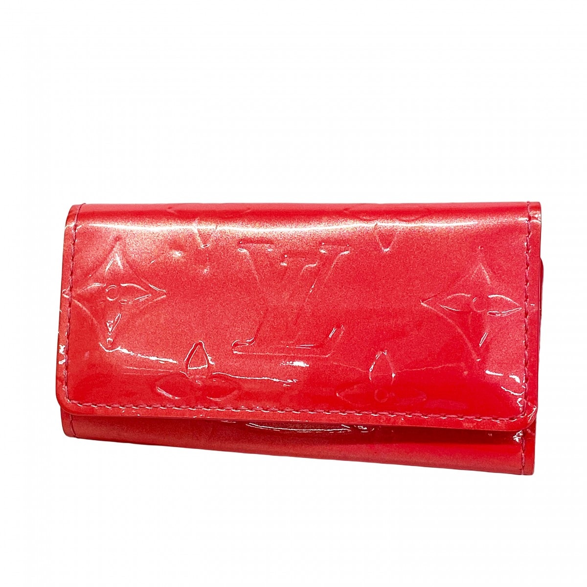 【6db1871-k】ルイヴィトン キーケース ヴェルニ ミュルティクレ4 M9145F フランボワーズ【中古】レディース