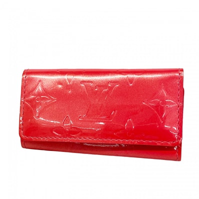 【6db1871-k】ルイヴィトン キーケース ヴェルニ ミュルティクレ4 M9145F フランボワーズ【中古】レディース