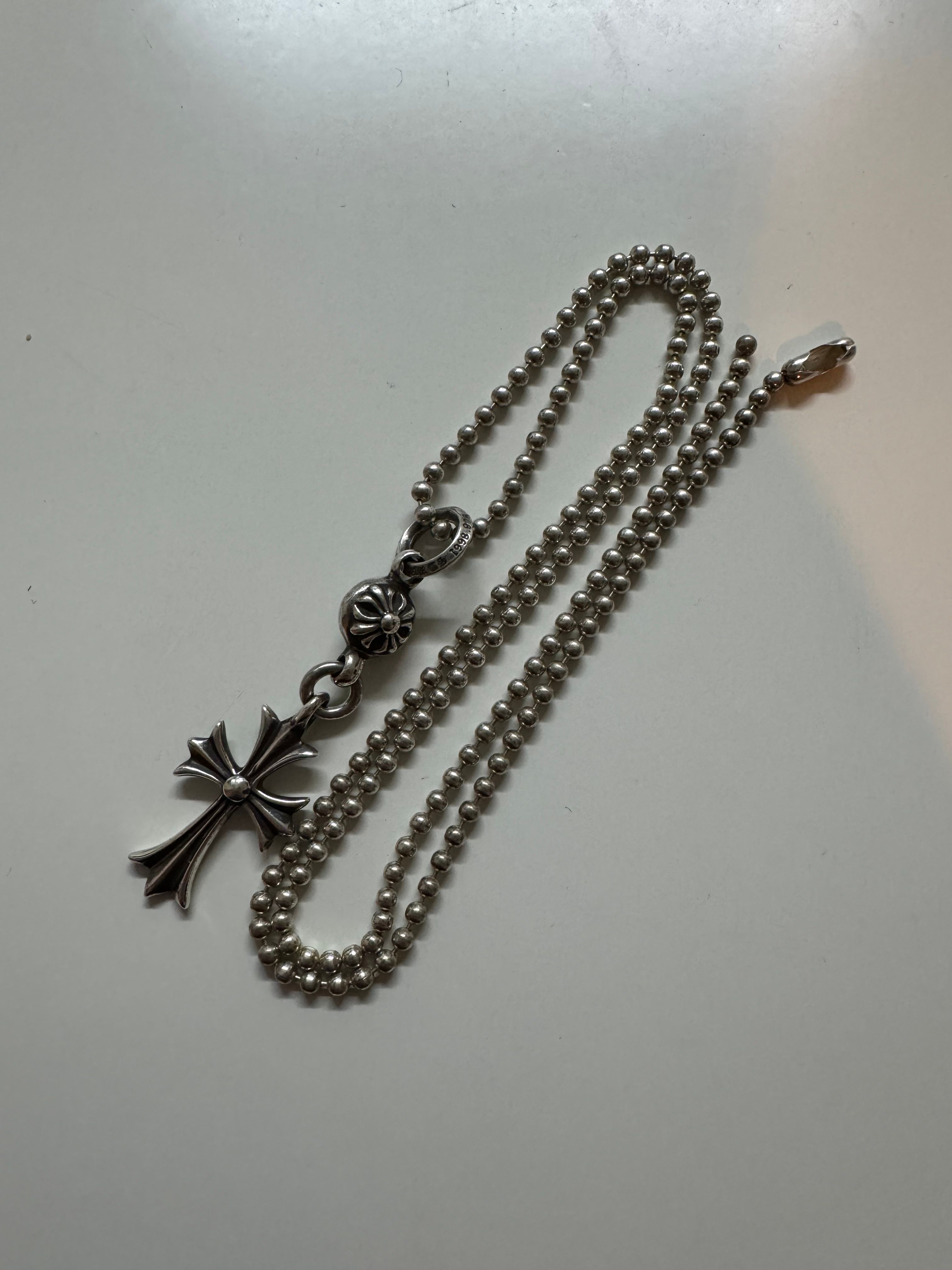 Chrome Hearts 1 Ball Tiny CH Cross Charm "Silver"