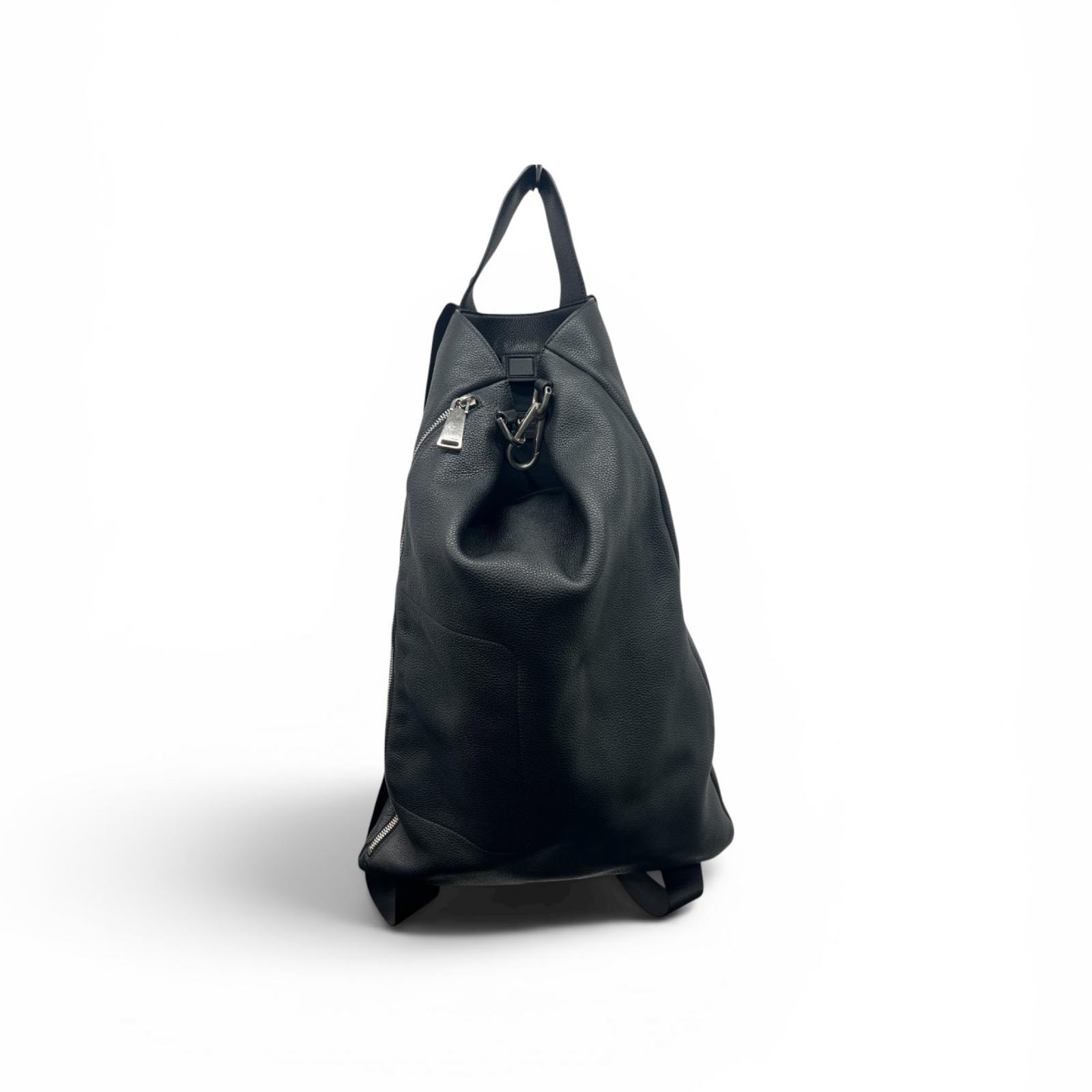 JIL SANDER 希少 美品 ジルサンダー レザー 2way リュック ハンドバッグ ブラック シルバー金具 バックパック ABランク 鑑定済 中古 ジルサンダーバッグ