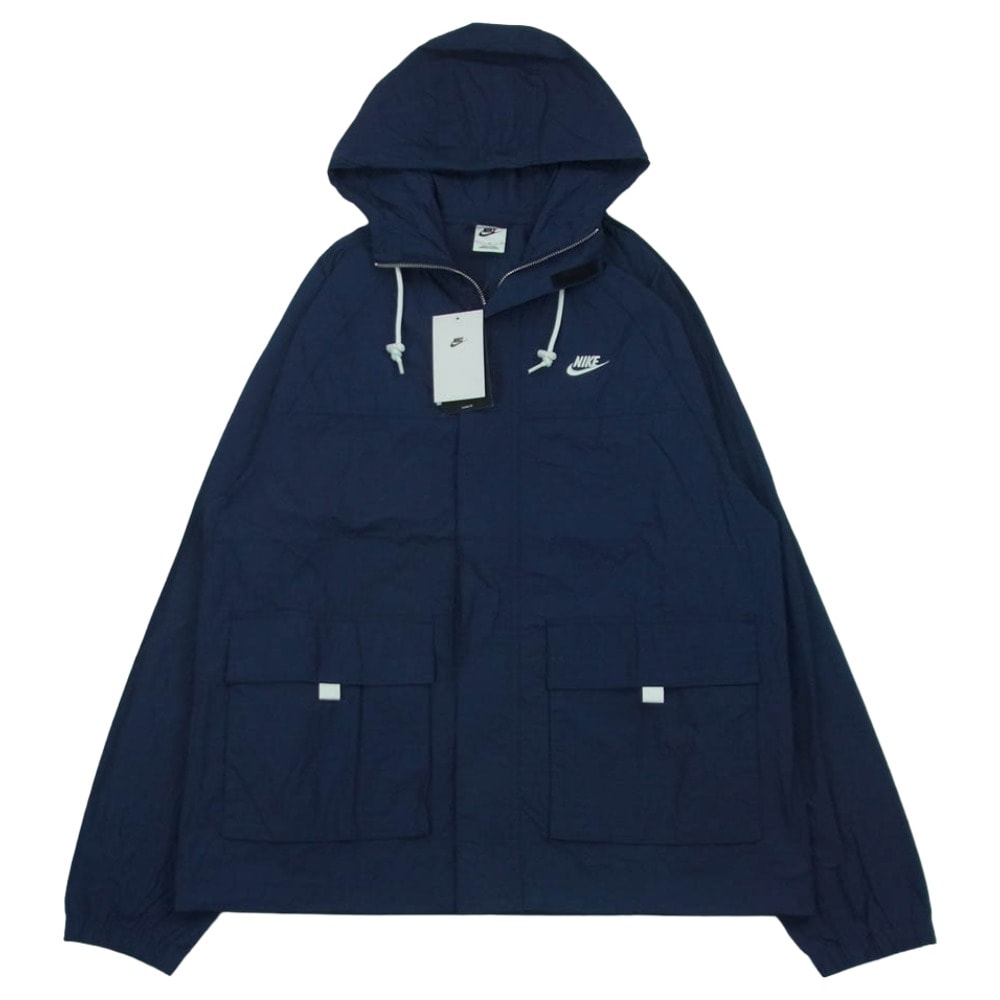 NIKE ナイキ FN3109-410 CLUB BOWLINE フードJKT クラブ ボウライン フーデッド ジャケット ネイビー系 L【極上美品】【中古】