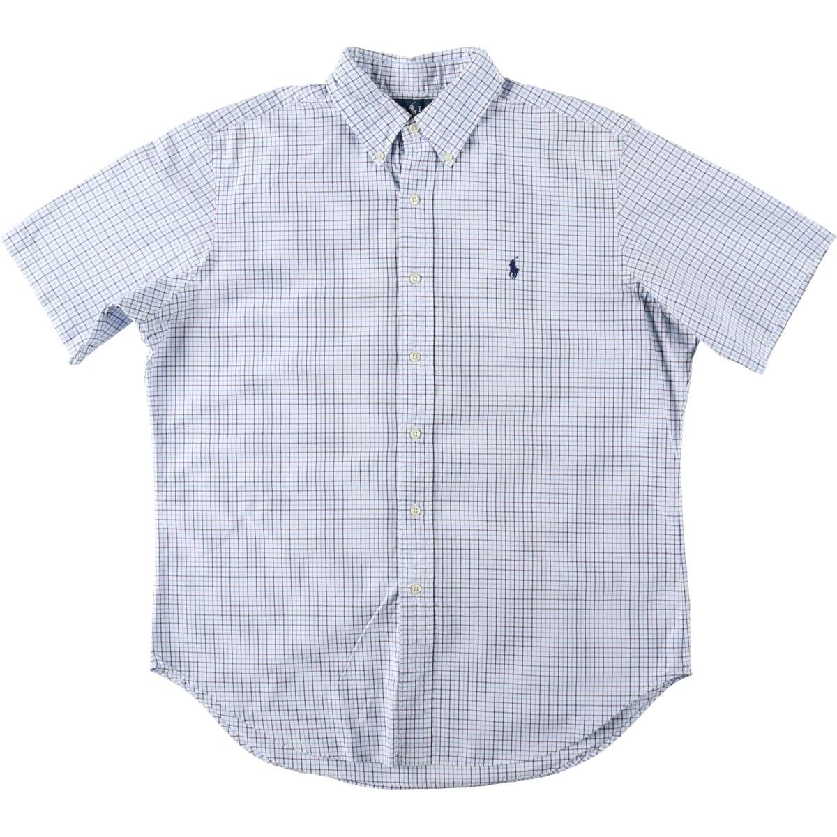 古着 ラルフローレン Ralph Lauren CLASSIC FIT クラシックフィット 半袖 ボタンダウン チェックシャツ メンズL相当/eaa644863