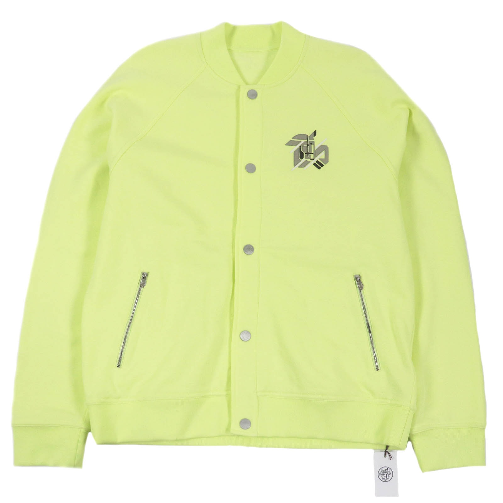 未使用品 エルメス
ブルゾン Chevaux en Symetrie ライトグリーン メンズ Mサイズ相当