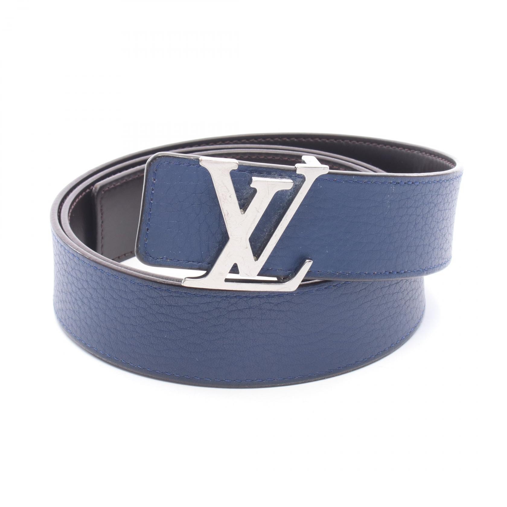 ルイ・ヴィトン LOUIS VUITTON LV リバーシブル ベルト 衣料品 レザー メンズ ブルー系 / ブラック系 【中古】