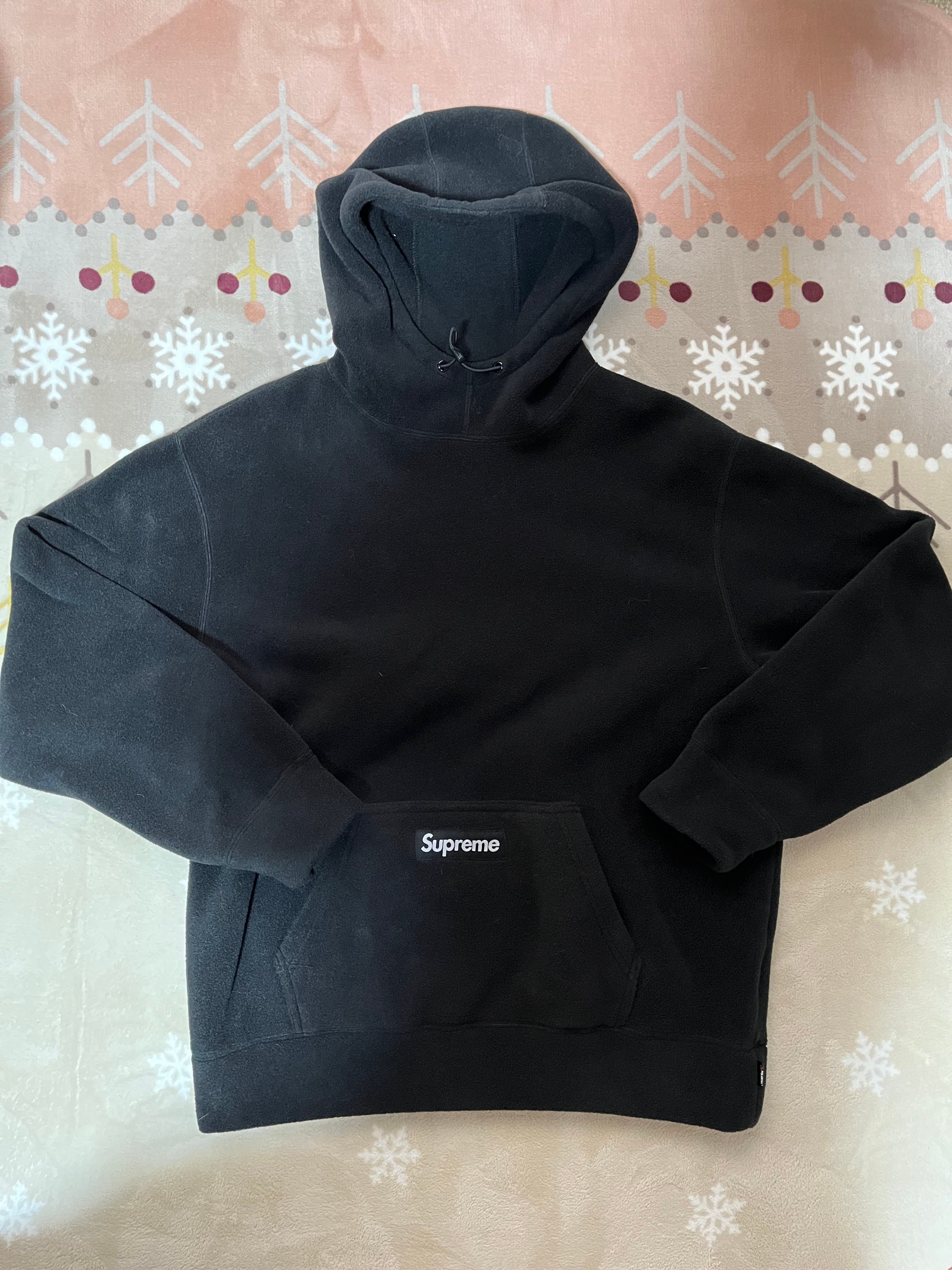 Supreme Polartec Hooded Sweatshirt "Black"