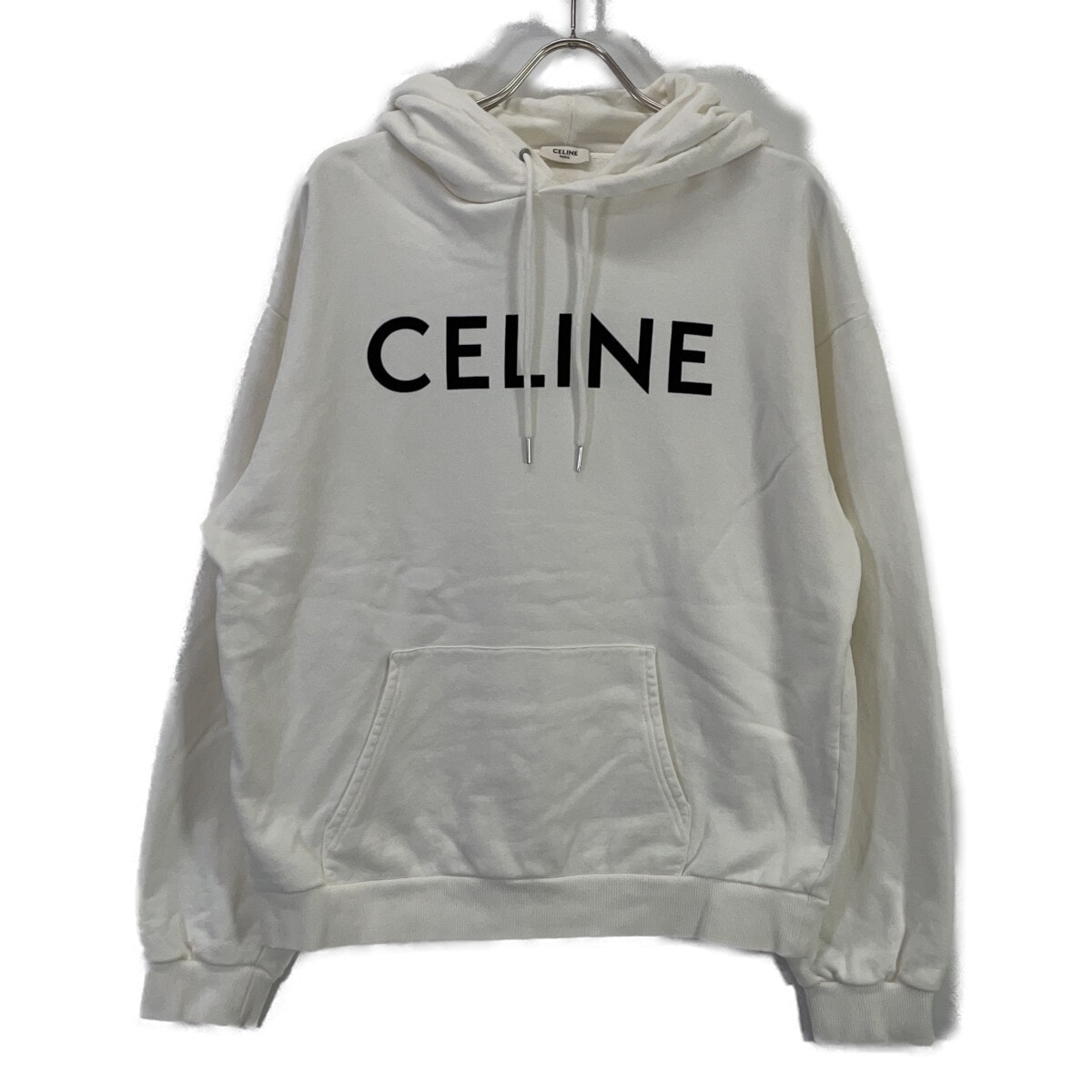 B (目立った傷や汚れなし)】セリーヌ 2Y321670Q ﾎﾜｲﾄ ﾛｺﾞ ﾙｰｽﾞﾌｰﾃﾞｨ