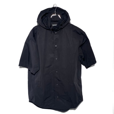 バレンシアガ ウィンドブレーカーフーデッド半袖シャツ