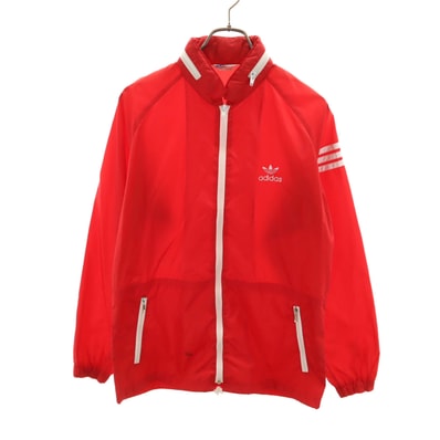 adidas アディダス 70s 80s ヴィンテージ ナイロンジャケット L レッド デサント