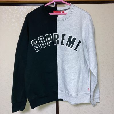 Supreme Split Crewneck Sweatshirt "Black"