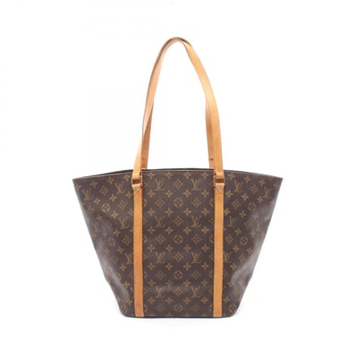 ルイ・ヴィトン LOUIS VUITTON サックショッピング モノグラム トートバッグ バッグ PVCコーティングキャンバス レザー レディース ブラウン系 M51108 【中古】