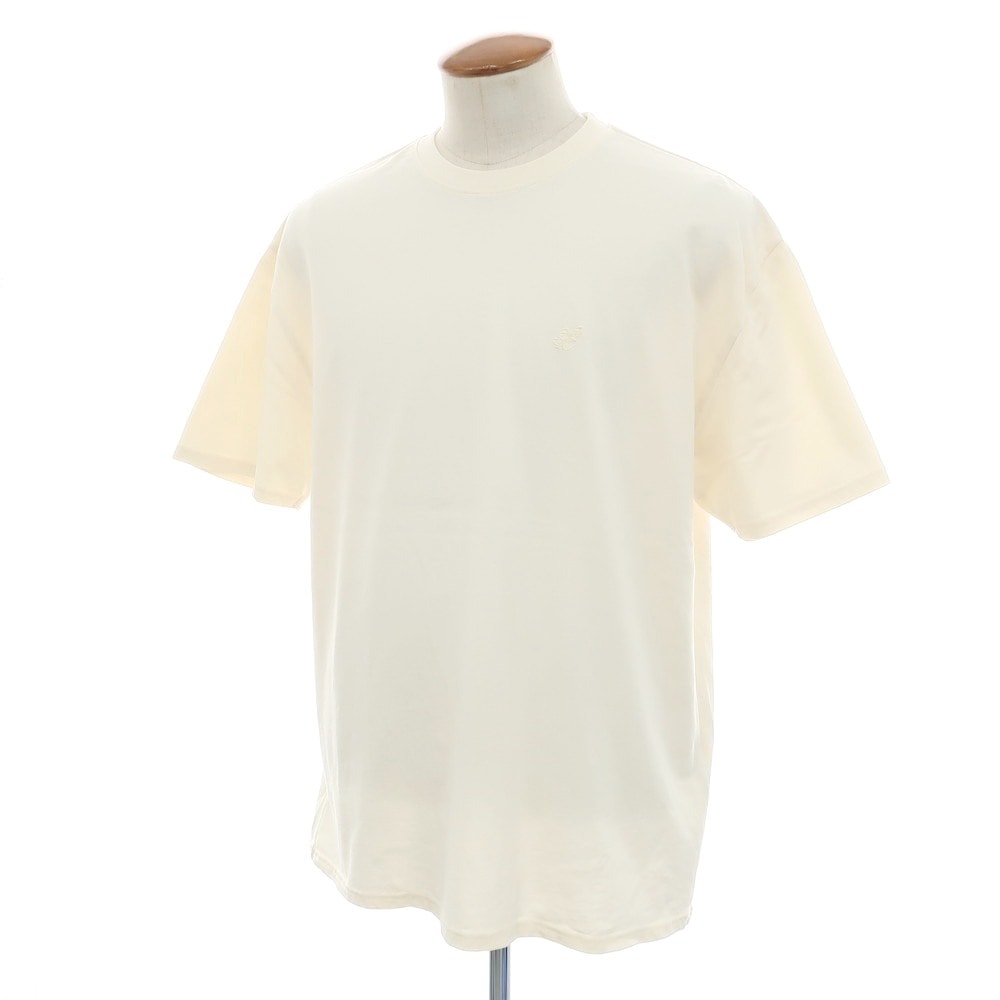 【中古】サタデーズ ニューヨークシティ Saturdays NYC コットン クルーネック 半袖Tシャツ アイボリー系【サイズM】【メンズ】