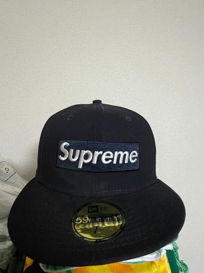 Supreme No Comp Box Logo New Era "Navy"