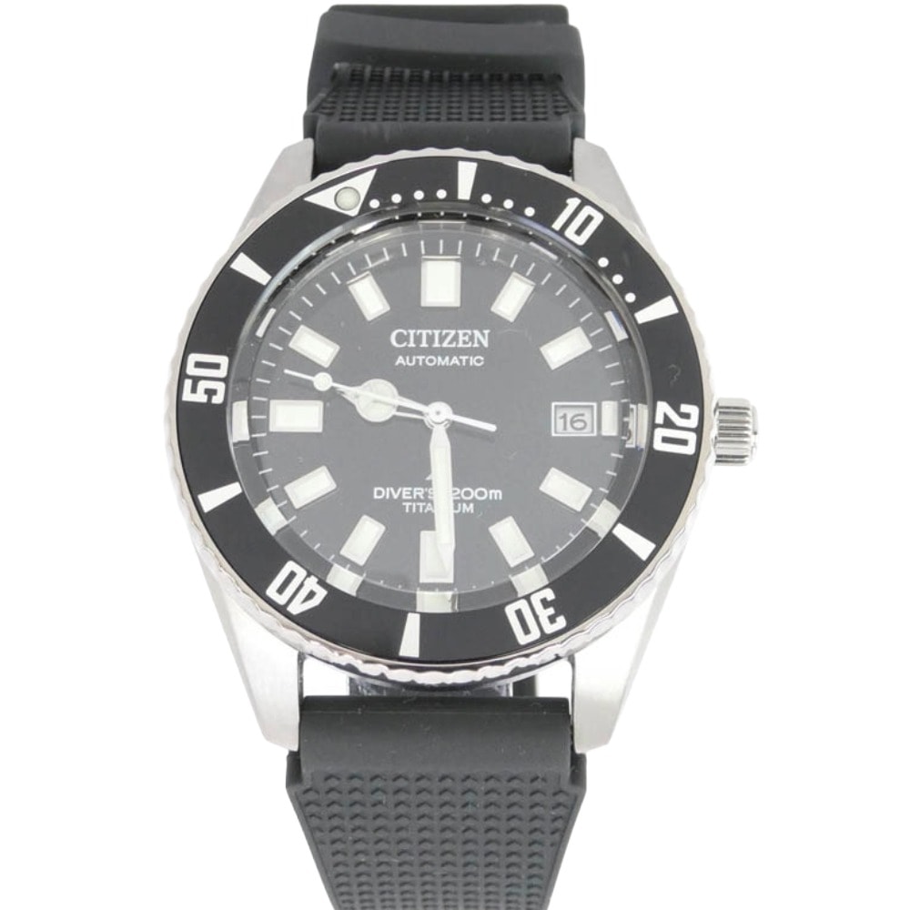 CITIZEN シチズン 時計 NB6021-17E PROMASTER MARINEシリーズ プロマスター ダイバーズウォッチ 自動巻き 時計 ブラック系【美品】【中古】