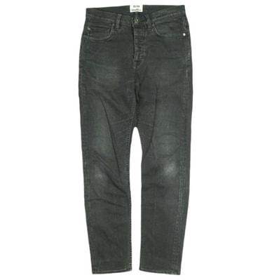 Acne Studios アクネストゥディオズ イタリア製 5ポケットスキニーデニムパンツ 1159-343-5363 28 FADED BLACK スリム ジーンズ ボタンフライ ボトムス g24249