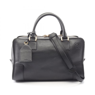 ロエベ LOEWE アマソナ36 2WAY ハンドバッグ バッグ レザー レディース ブラック系 352.30.N22 【中古】