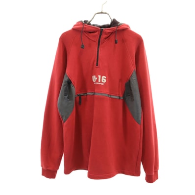 C.P.Company シーピーカンパニー 90s オールド 長袖 ハーフジップ スウェットパーカー 170-18 レッド