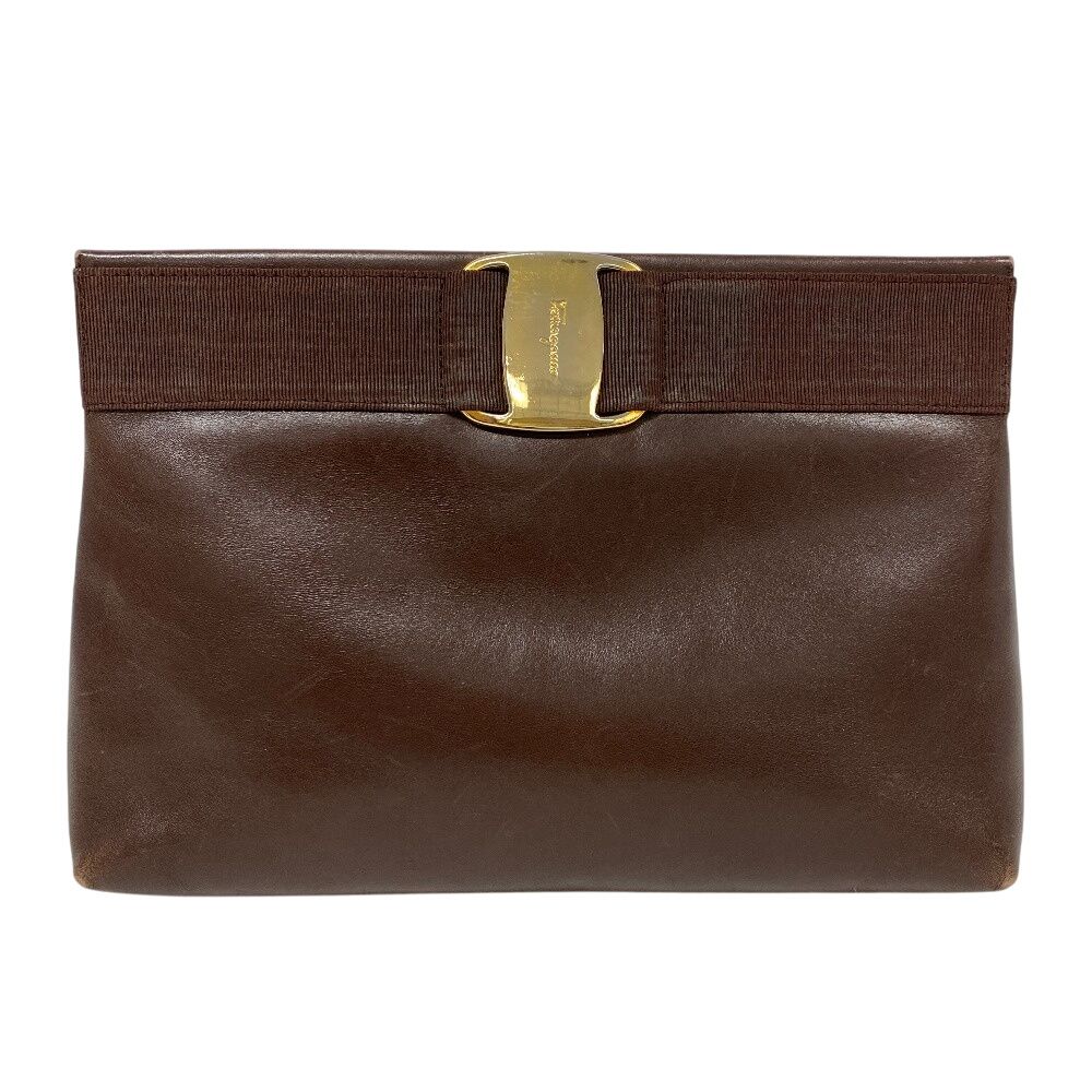 サルヴァトーレフェラガモ Salvatore Ferragamo ショルダーバッグ ヴァラ ブラウン