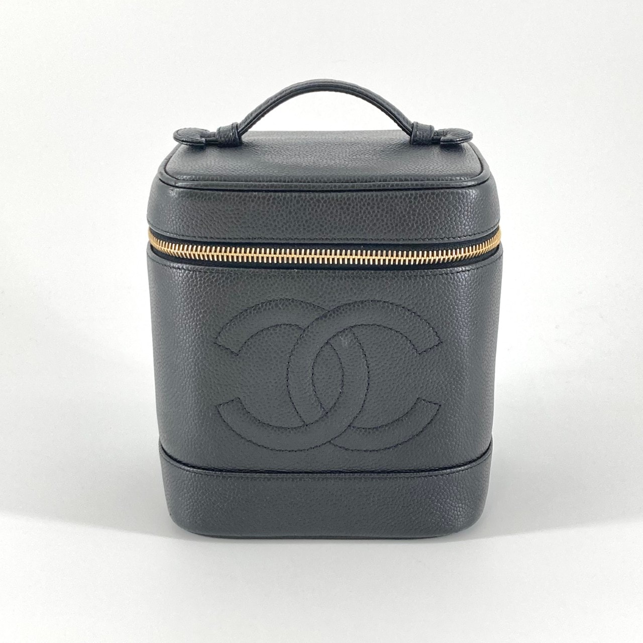 CHANEL(シャネル) バニティ キャビアスキン 3番台 A01998 ハンドバッグ ブラック