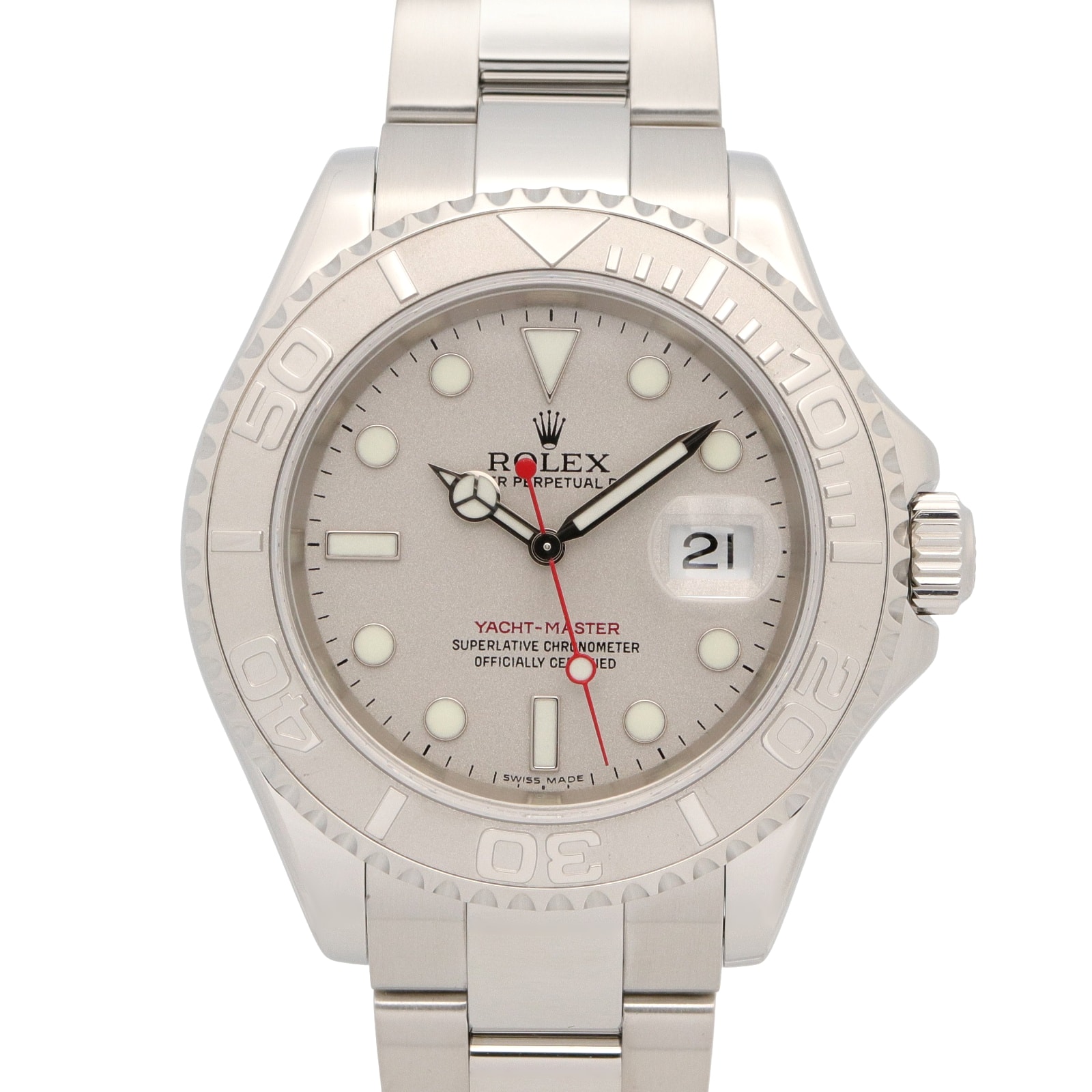 ロレックス ROLEX ヨットマスター ロレジウム D番 腕時計 時計 プラチナ ステンレススチール メンズ シルバー系 16622 【中古】