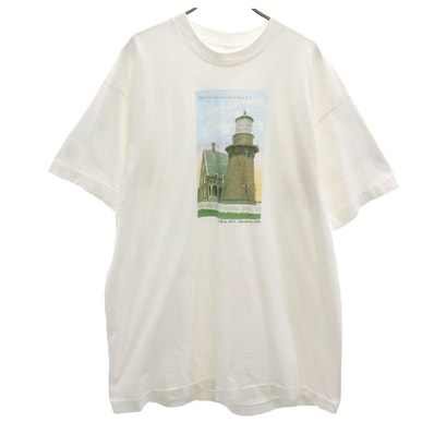 FRUIT OF THE LOOM フルーツオブザルーム 90s USA製 オールド 灯台 半袖 Tシャツ XL ホワイト シングルステッチ