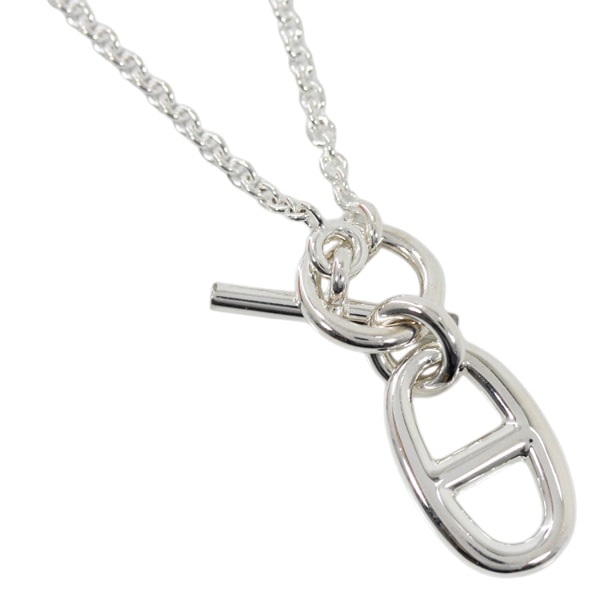 Hermes Chaine D'ancre Pendant Necklace "Silver"