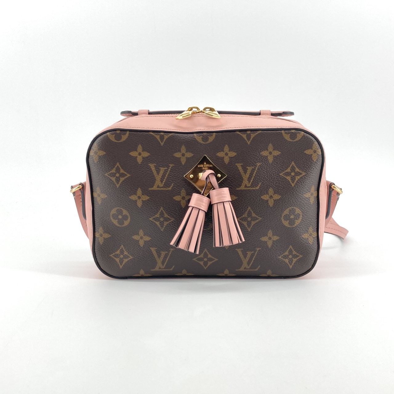 LOUIS VUITTON(ルイ・ヴィトン) サントンジュ モノグラム タッセルチャーム付 レザー 2WAY M44442 ショルダーバッグ ピンク×ブラウン