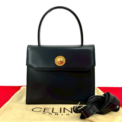 CELINE セリーヌ スターボール 金具 レザー ショルダーバッグ ブラック
45863