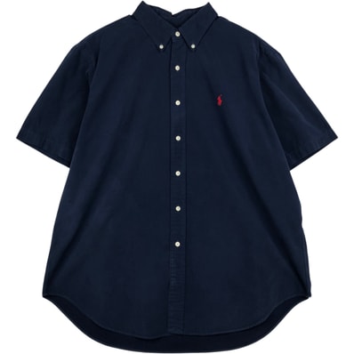 古着 ラルフローレン Ralph Lauren CLASSIC FIT クラシックフィット 半袖 ボタンダウンシャツ メンズXL相当/eaa648011