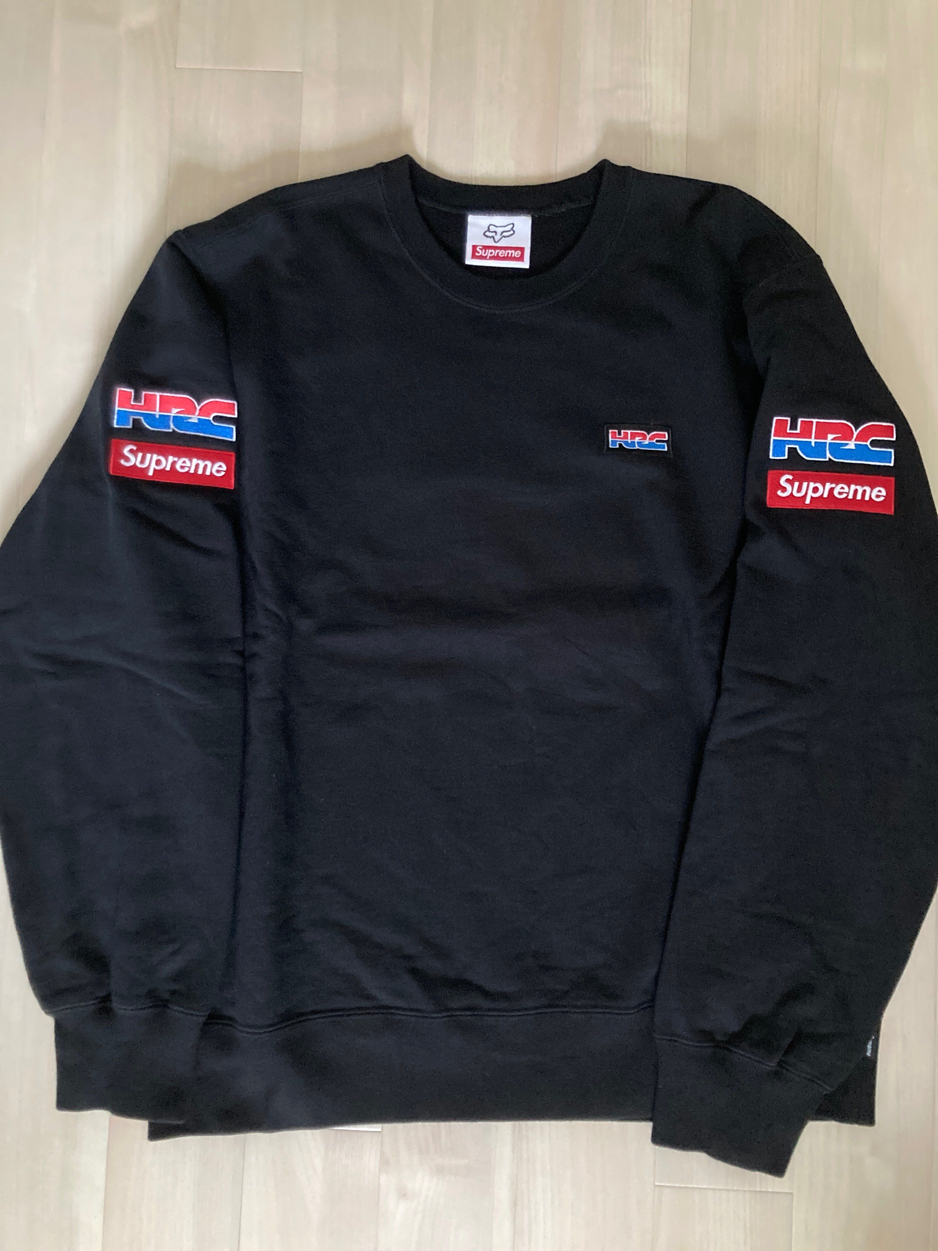 Supreme x Honda x Fox Racing Crewneck "Black"