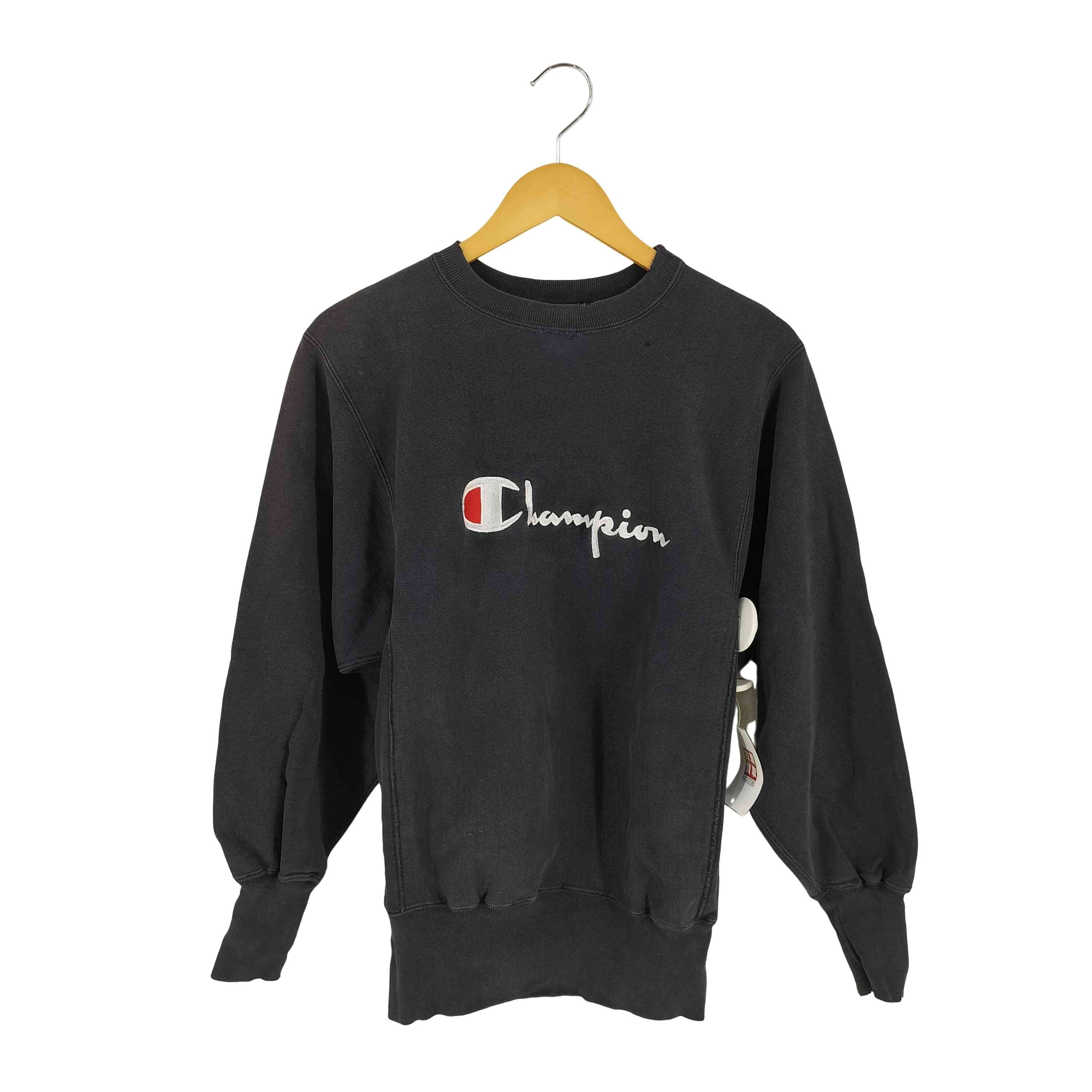 90s USA制 刺繍タグ デカロゴ刺繍 REVERSE WEAVE リバースウィーブ クルーネックスウェット【1138761160554】