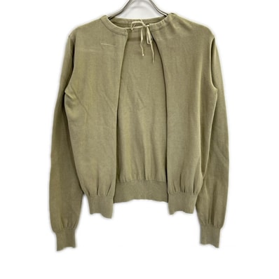 メゾンマルジェラ カーキ オリゾンティタグ 90s~00s ロングスリーブカーディガン M