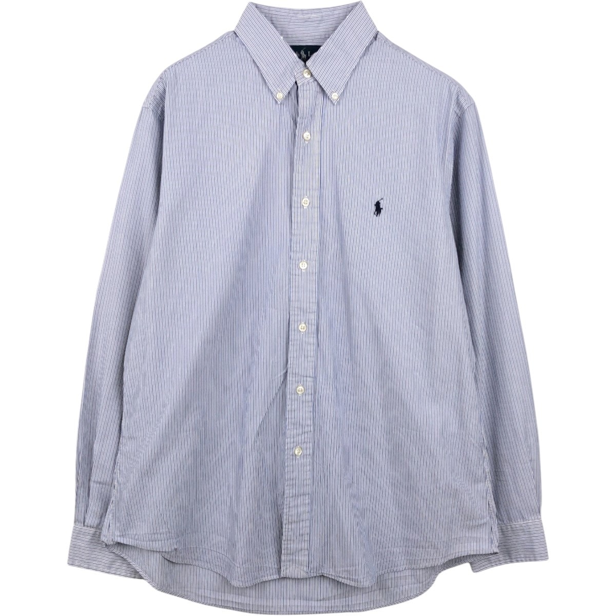 古着 ラルフローレン Ralph Lauren CUSTOM FIT 長袖 ボタンダウンストライプシャツ メンズL相当/eaa662700