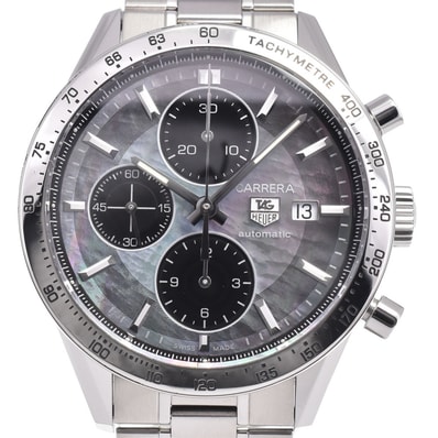 タグホイヤー TAG HEUER CV201P-0 カレラ キャリバー16 クロノグラフ グレーシェル 自動巻き メンズ 美品 腕時計 E#146365