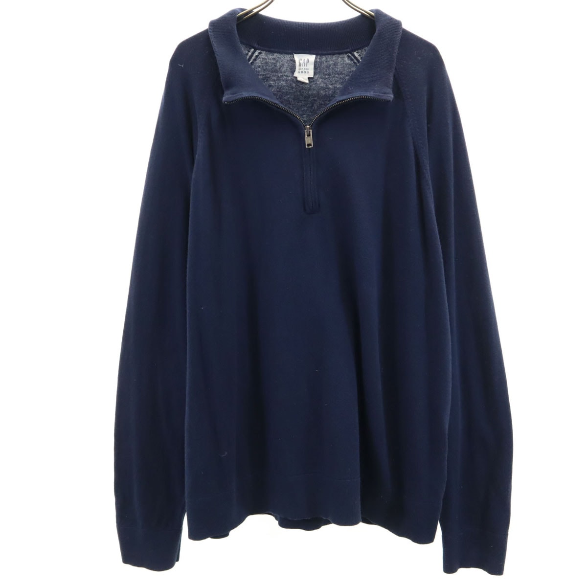 GAP ギャップ 長袖 ハーフジップ ニット XL ネイビー