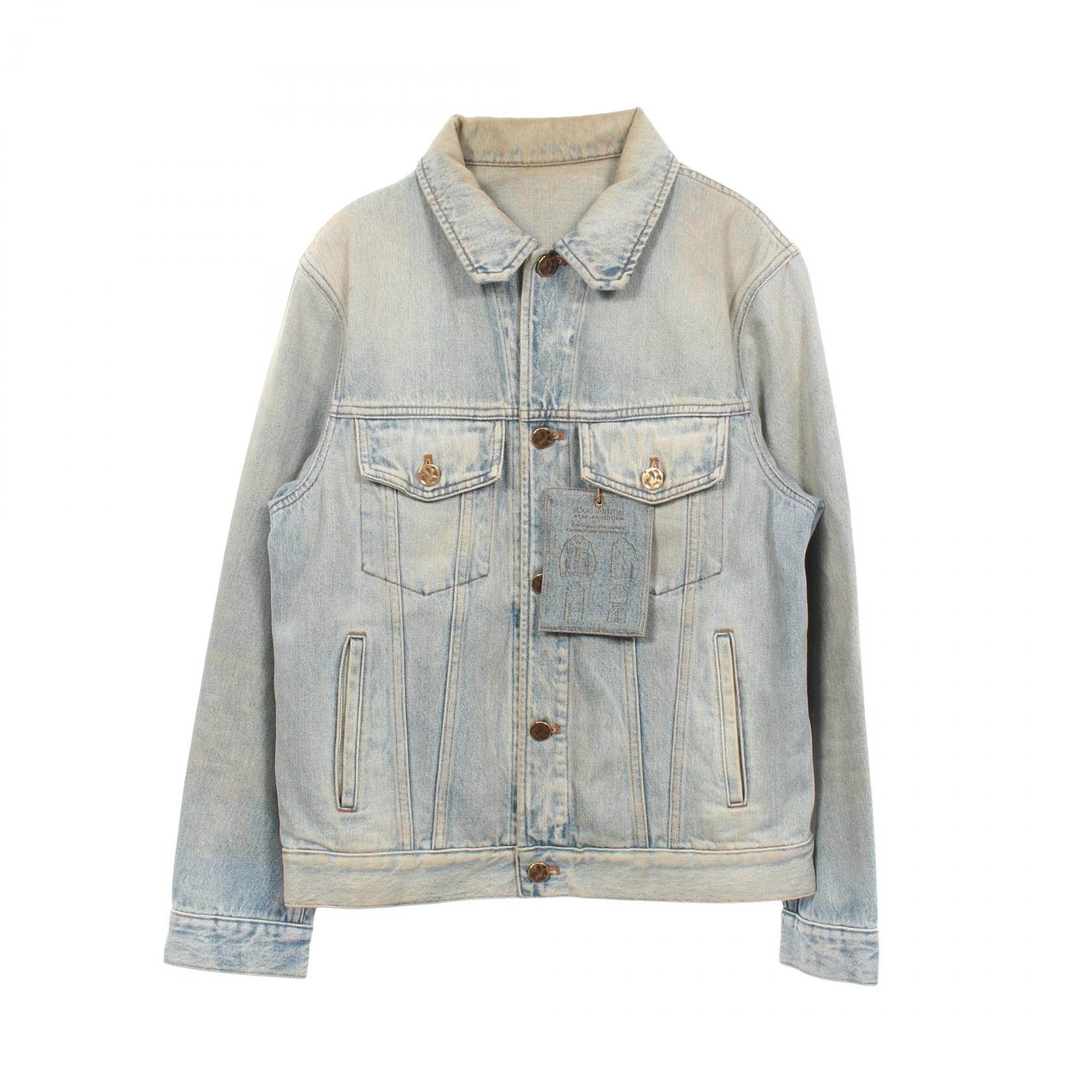 ルイ・ヴィトン LOUIS VUITTON STAPLES EDITION デニムジャケット 衣料品 アウター コットン メンズ ブルー系 HHA41WLVP 【中古】