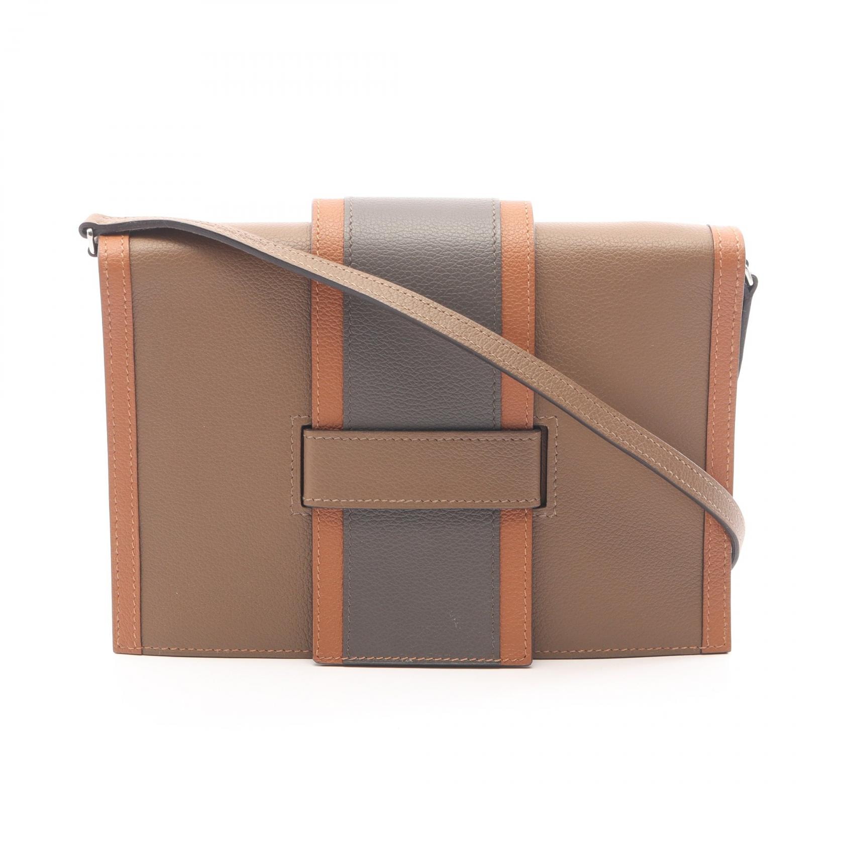 エルメス HERMES Hパッサン ショルダーバッグ バッグ レザー エバーカラー エバーカラー ベージュドゥワイマール Z刻印(2021年製造) レディース ベージュ系 / グレー系 / ブラウン系/エタン 【中古】