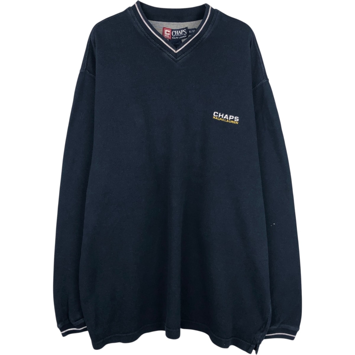 古着 ラルフローレン Ralph Lauren CHAPS チャップス Vネック ロングTシャツ ロンT メンズXL相当/eaa627128